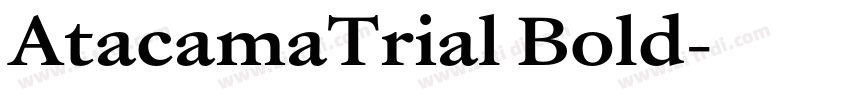AtacamaTrial Bold字体转换
